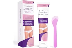 ELIAGLOW Hair Removal Cream for Women and Men : Sensitive Depilatory Cream for Bikini, Private Areas, Pubic, Body, Legs, and Underarms - Gentle Formula for All Skin Type