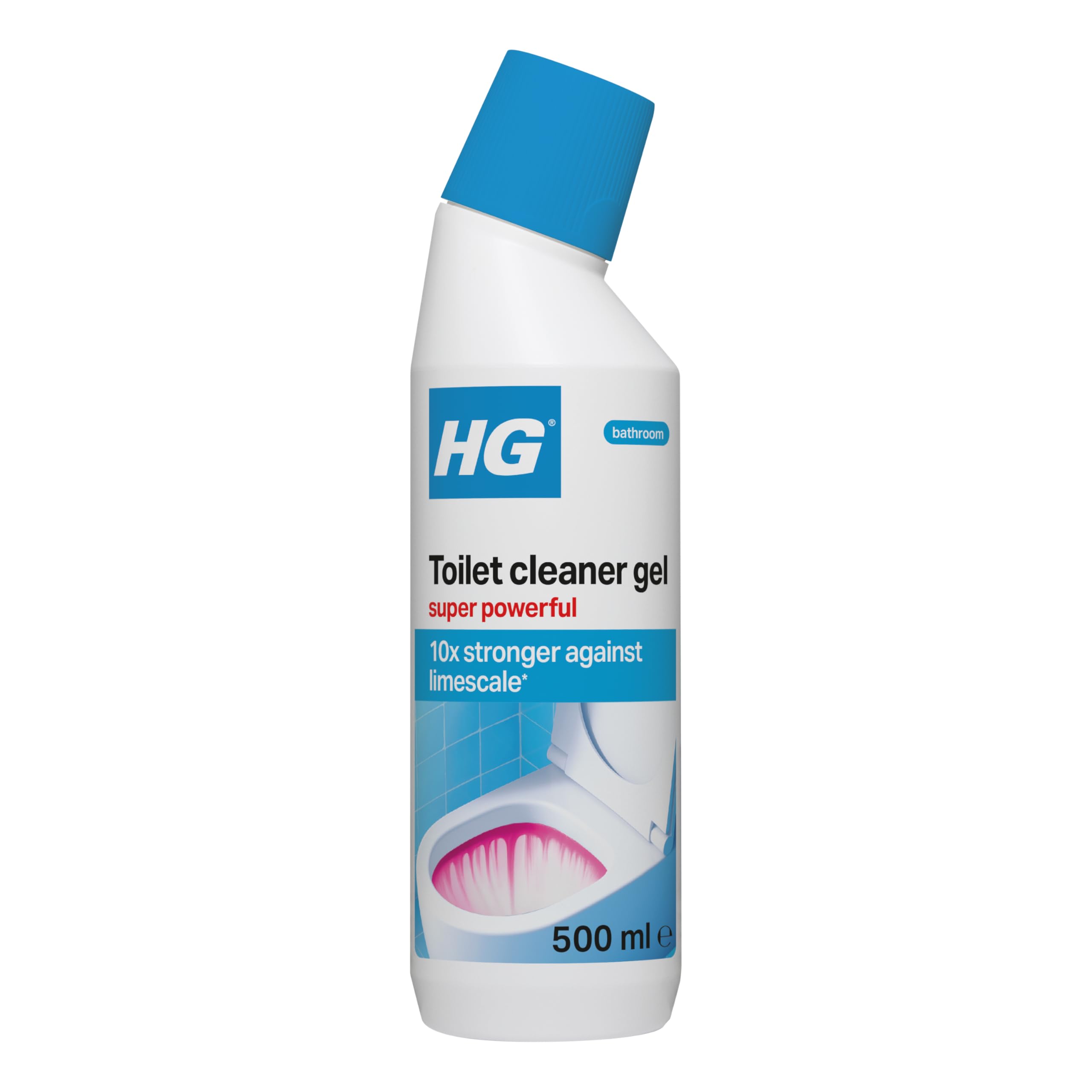 HG Toilet Cleaner Gel Super Powerful, Limescale & Stain Remover – 500ml