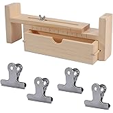 Restynic Paracord Jig Bracelet Maker, Wooden Jig Bracelet Maker with 4 Clips - Adjustable DIY Paracord Braiding Tool for Crafting, Weaving Bracelets, Belts & Keychains(Color:wood2)