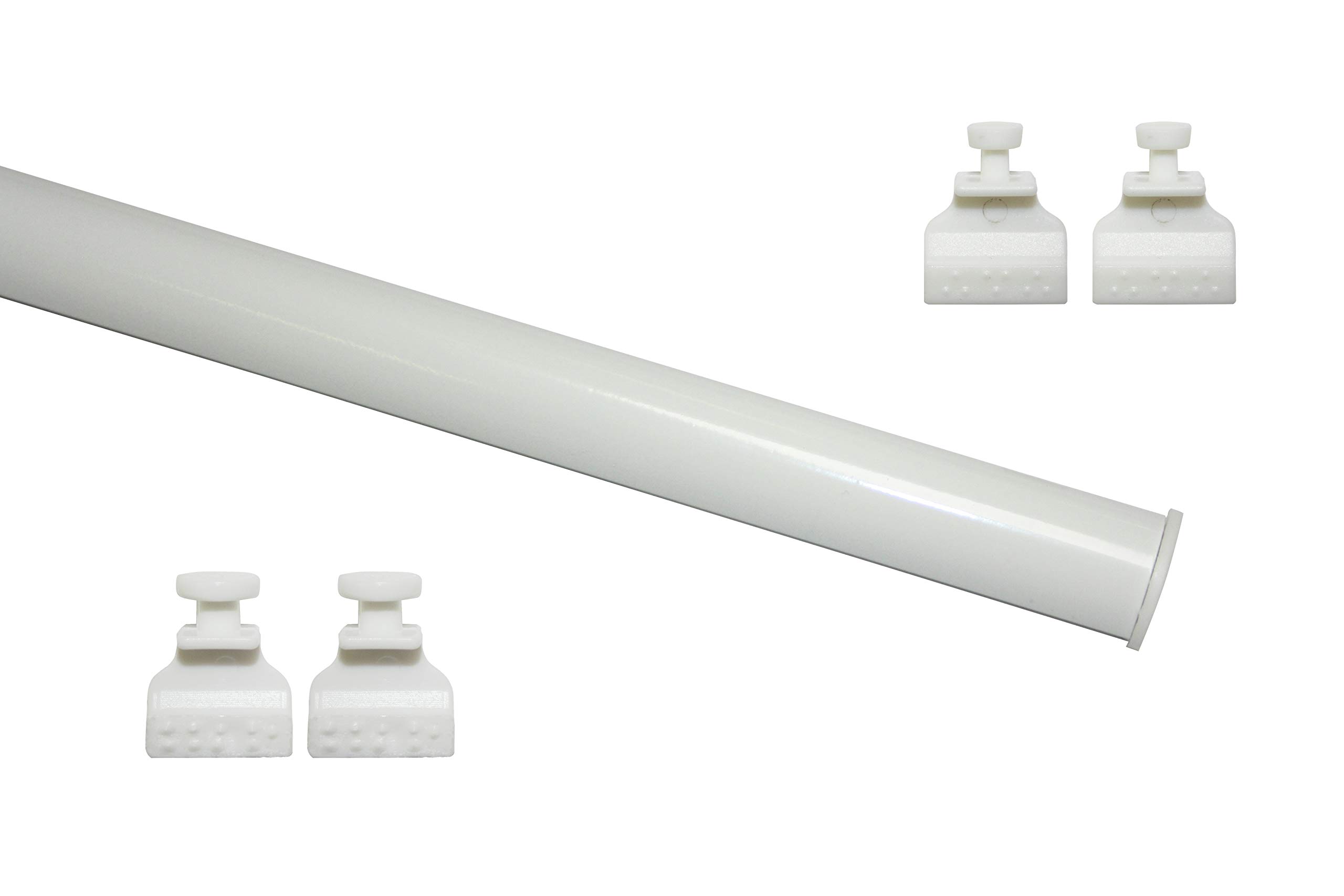 Gardinia Mount Clip 60, Aluminum, White, 60 x 2.9 x 0.5 cm