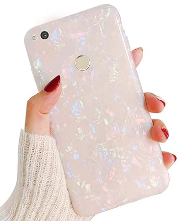 Surakey kompatibel mit Huawei P8 Lite 2017 Hülle Silikon Glänzend Bling Glitzer Schutzhülle 3D Geometrische Muster Ultra Dünn