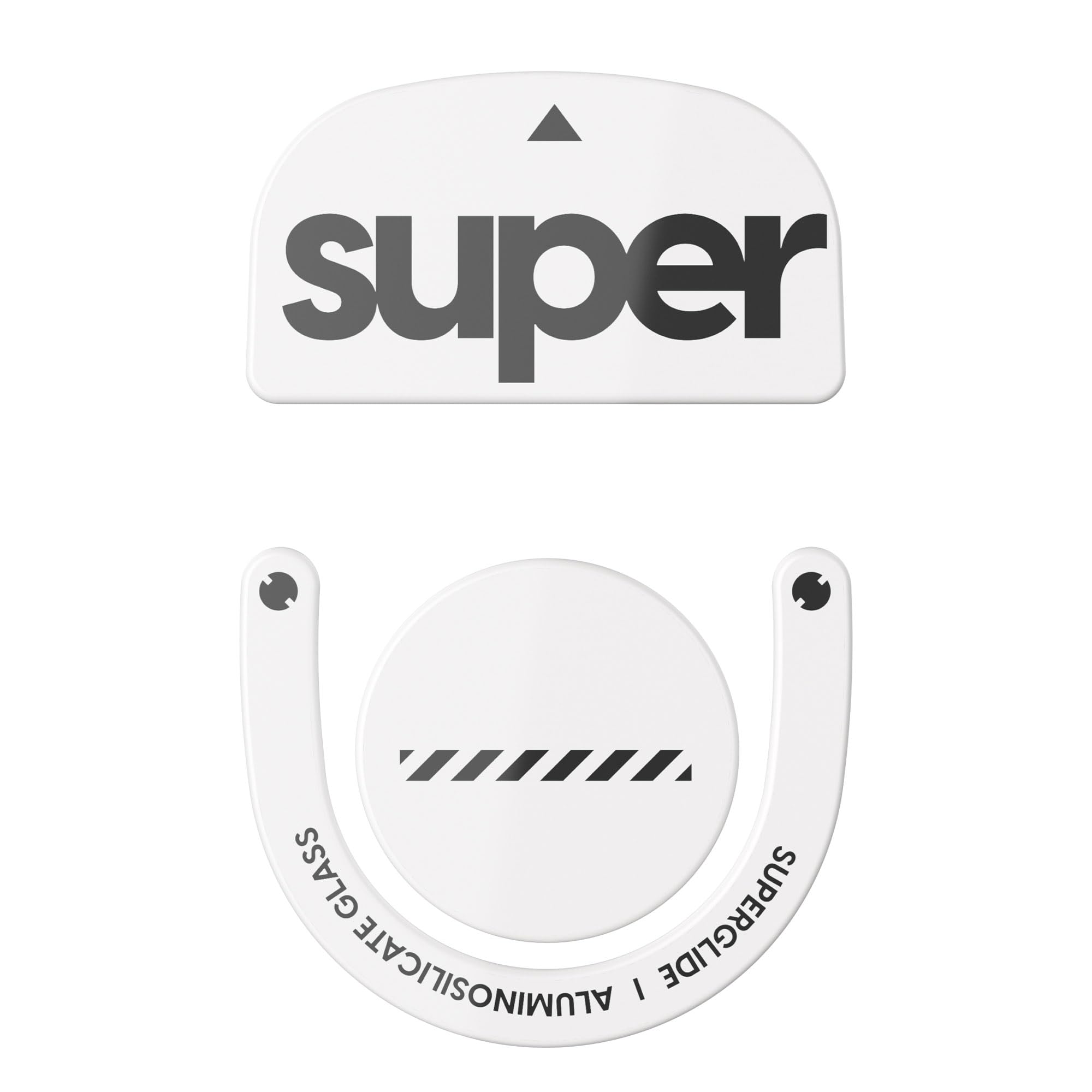 Photo 1 of Superglide Glass Mouse Skates for Logitech G Pro X Superlight 2 (Type-C, White) - Ultra Smooth Glide, Durable Glass Mouse Feet