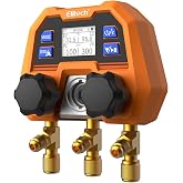 Elitech Digital Manifold Gauge DMG-4B,HVAC Refrigerant Gauge with Bluetooth | Supports R410A R134A R22, 140+ Refrigerants, PT Mode, &plusmn;1% FS Accuracy, Bluetooth App, 800 psi Range