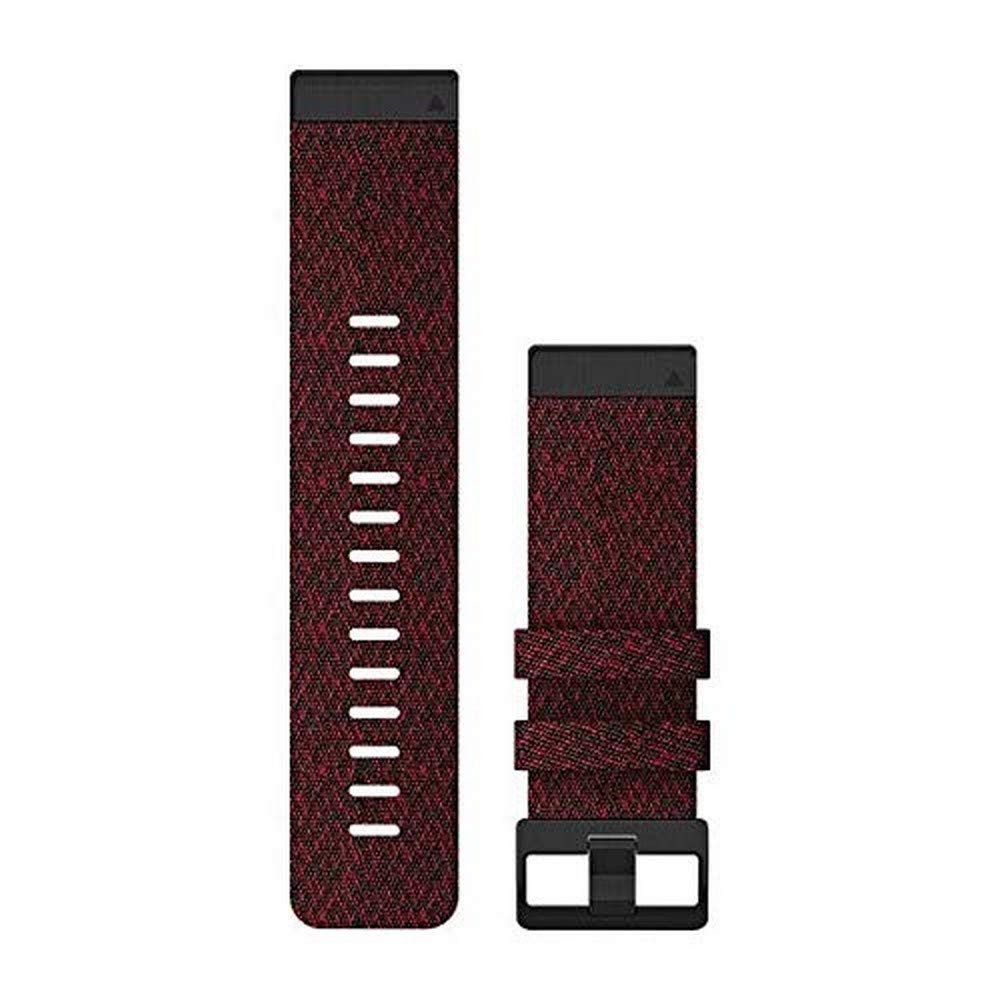 Garmin QuickFit Watch Bands (26mm), suitable for selected fēnix-, epix-, Descent-, D2-, Instinct-, Forerunner- and Tactix series smartwatches, Original accessory, Heathered Red Nylon
