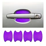 4PCS Car Door Handle Cup Stickers, Carbon Fiber