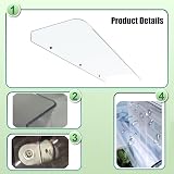 AKWQPY Outdoor Canopy Awning, Clear Polycarbonate Rain Protection view 7