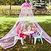 Canopy For Girls Bed Tent | Fairy Princess Pink Flower Mosquito Net | Indoor Outdoor Reading Nook Children Play House | Cute Bedroom Accessory Hanging Over Headboard Decor | Kids Twin or Baby Crib