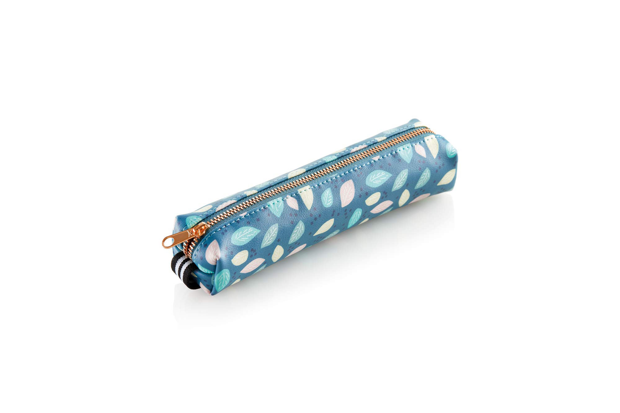 Miquelrius - Mini Pencil Case, Includes Elastic Rubber, Zip Closure, Pencil Case Size 190 x 25 x 40 mm, Autumn Leaves Design