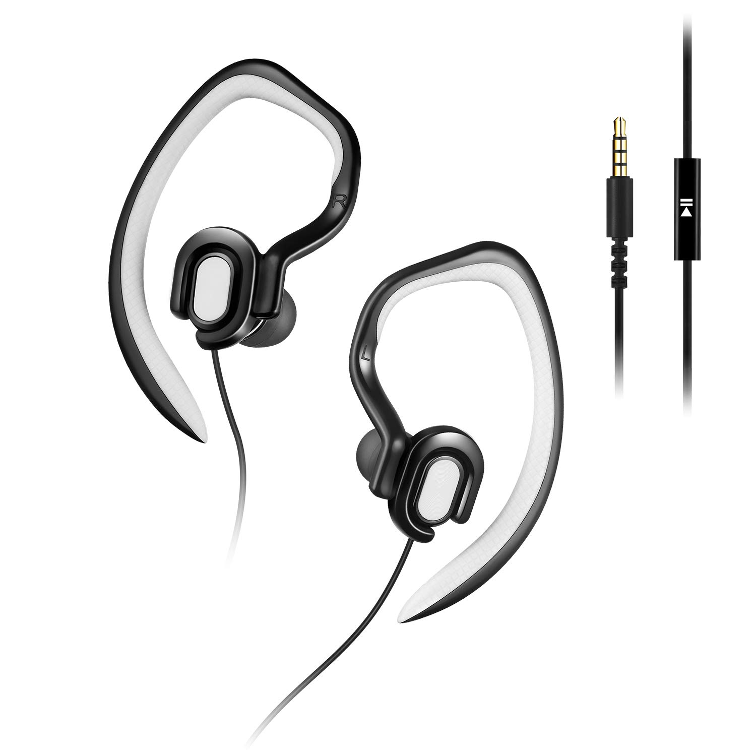 Tubo Acustico Arrotolato Trasparente Con Auricolari Per Radio A Due Vie – Lunghezza 30 Cm (Estendibile A 45 Cm), Set Con 2 Auricolari Bianchi E Beige