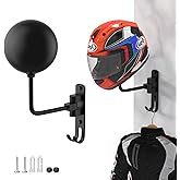 Helmet Hanger Wall Mount 180&deg; Swivel Helmet Holder for Motorcycle Bike Racing Outerwear Sports Gear