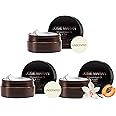 Josie Maran Whipped Argan Oil Body Butter Trio - Skin Firming Cream with Whipped Shea Butter & Avocado Oil - 3-Piece Body Butter Gift Set - Unscented (2 x 2 Oz) & Vanilla Apricot (2 Oz)