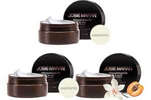 Josie Maran Whipped Argan Oil Body Butter Trio - Skin Firming Cream with Whipped Shea Butter & Avocado Oil - 3-Piece Body Butter Gift Set - Unscented (2 x 2 Oz) & Vanilla Apricot (2 Oz)