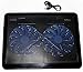 Laptop Cooling Pad with 2 LED Fans by LotFancy - Ultra Slim Portable Chill Mat for 13 to 15 Inch Computer, Dual USB Ports
