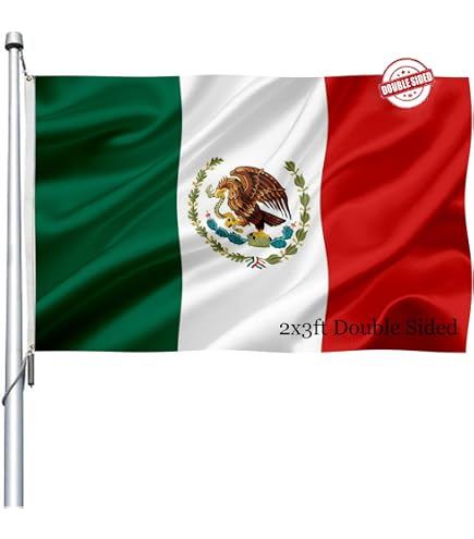 G128 Mexiko Flagge Mit Goldenem Wappen – 90x150 Cm, 150D Polyester, Für Innen & Außen, Extra Robust