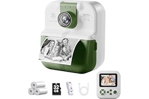 LISCUTY Kids Camera Instant Print, Digital Camera for Kids 6-8, Instant Print Camara for Children's Day Birthday Gifts, 5 Year Old Boy Girl/Boy Gift, Child Toys 5 6 7 8 9 10 Year Old Girl Boy Birthday Gifts