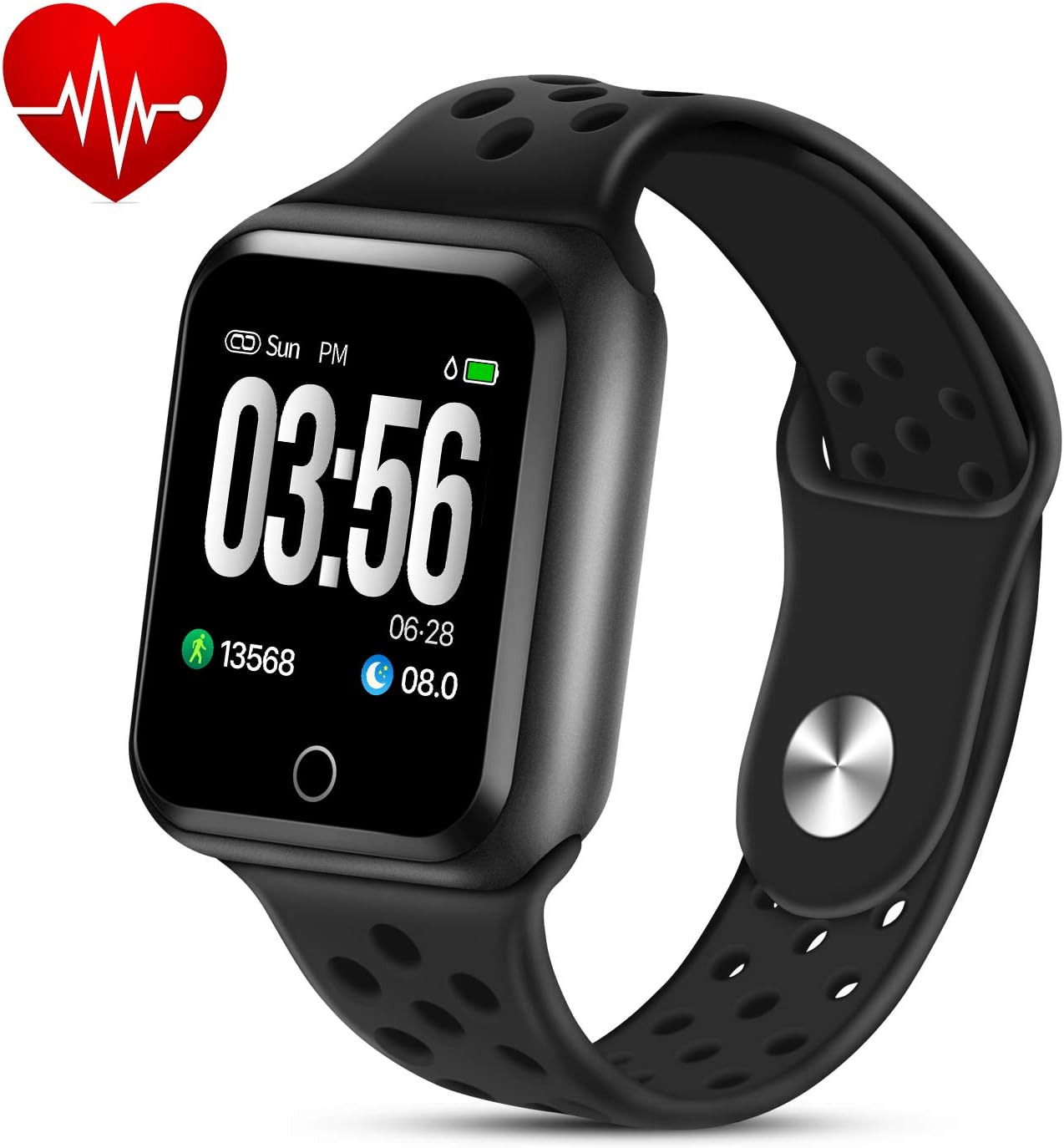 ZGPAX Fitness Tracker Watch, Activity Trackers with Heart Rate Blood Pressure Monitor, Waterproof Smart Bracelet Watch with Step Countor Sleep Monitor Calorie Counter for Kids Men Women