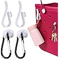 AIERSA Inserts Hooks Accessories for Bogg Bags, Charms Key Holder Carabiner, Pouch Earphone Tassel Keychain Cup Holder Attachment Compatible with Simply Southern Rubber Beach Totes
