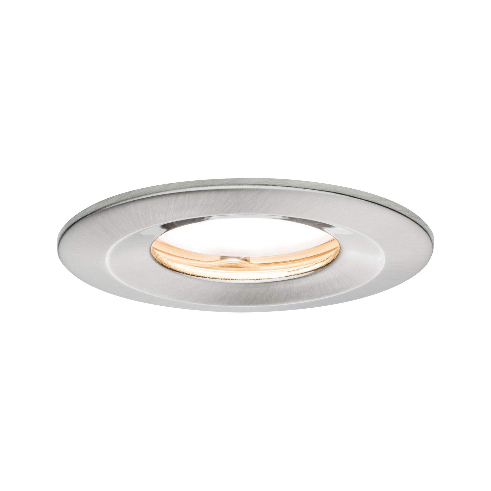 Paulmann 93882 Premium Recessed Light Set Coin Slim dimmable Round Rigid IP65 LED 1x6.8W 230V 51mm br Iron/alu