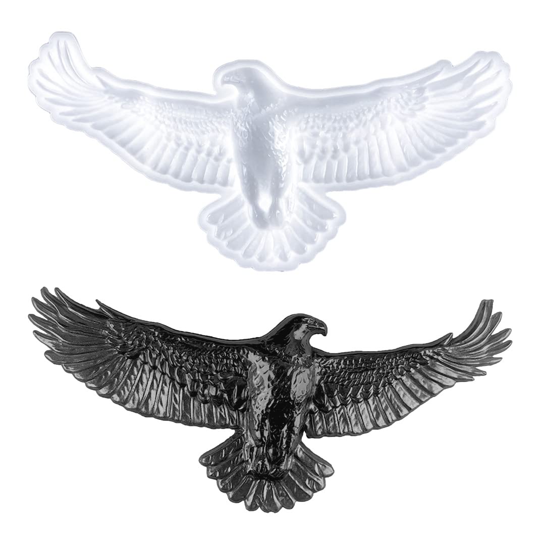 DIYBravo Eagle Resin Mould 3D Large Animal Statue Ornament Silicone Resin Art Mould UV Epoxy Casting Mould for DIY Wall Hanging Door Office Décor