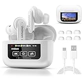 Touch Screen Earbuds, ANC Noise Cancelling Earbuds with Smart Charging Case, Bluetooth 5.4 Wireless Earbuds with HiFi Stereo Deep Bass, 48H Playtime Earphones for iOS/Android, Business, Sport (00)