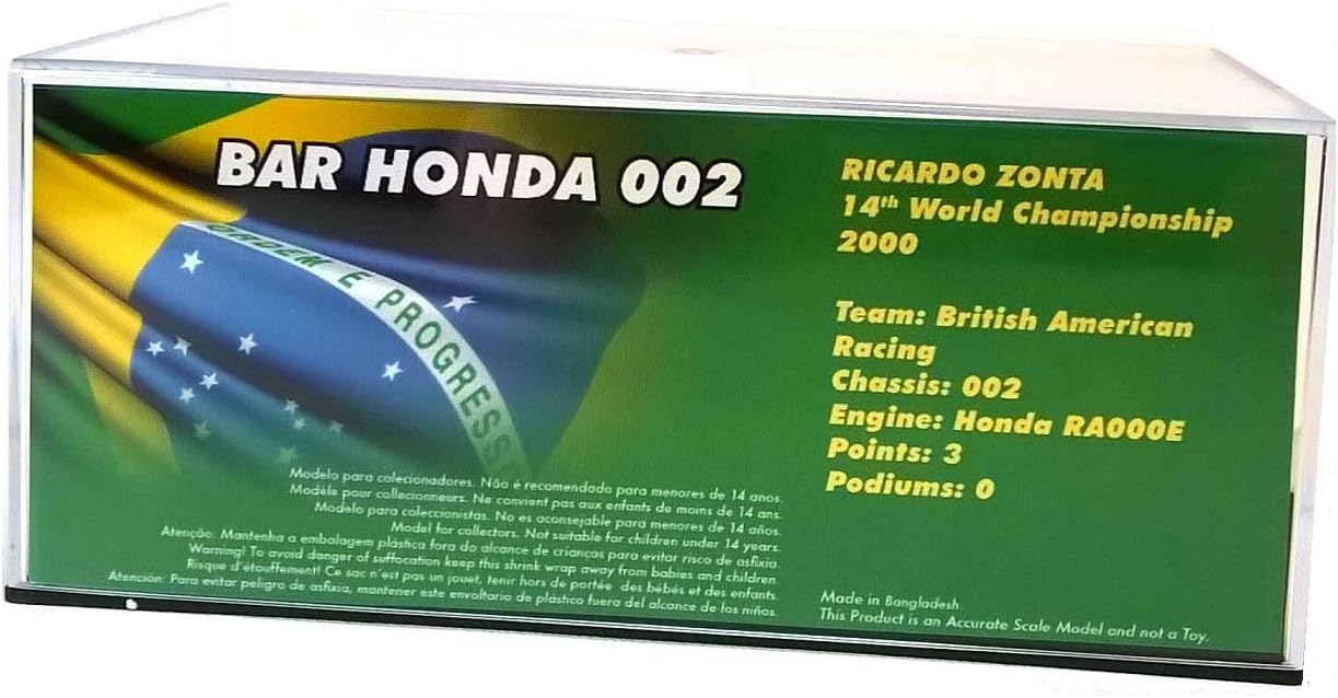 OPO 10 - Formula 1 Bar Honda 002#23 Italy GP 2000 Ricardo Zonta model car (701), Multicolor - Image 4
