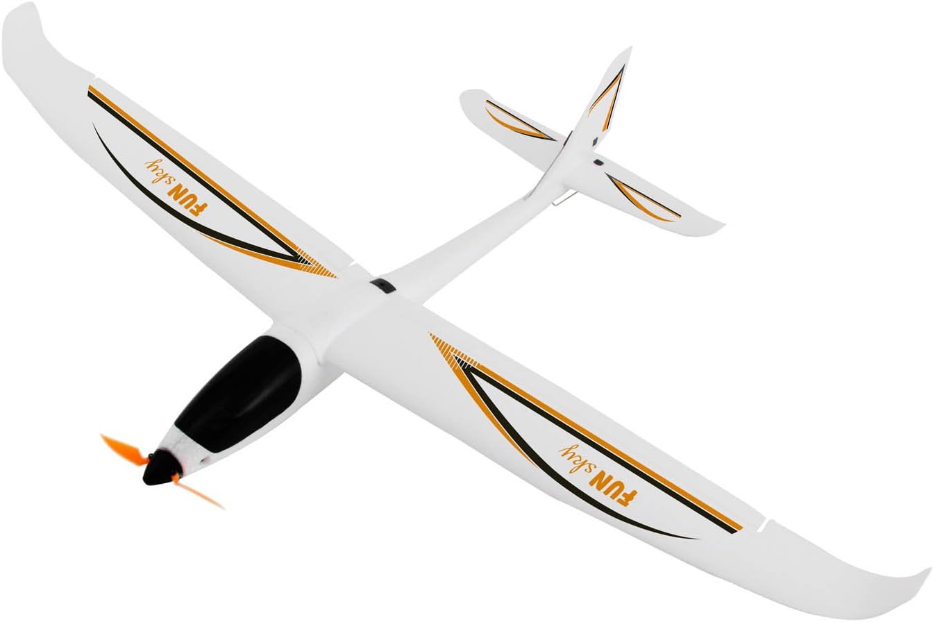 XciteRC 21501000 Funsky 4-Channel Remote Control Aeroplane RTF Glider, Orange