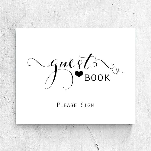 Guest Book Sign Calligraphy Guest Book Sign Wedding Signs Handwritten Style Wedding