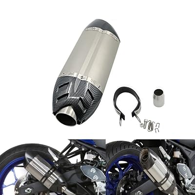 Alpha Rider Universal Motorcycle Carbon Fiber 51mm Slip-On Exhaust Muffler Exhaust Pipe For Yamaha XT 660 X  R 2004 - 2016 , TDM 900 2002 - 2014