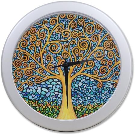 Mosaic Art,Tree Of Life Custom Elegant Wall Clock 100% Quartz