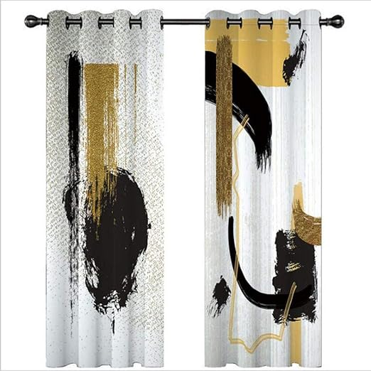 NBWE Juego de 2 Cortinas Opacas Impresas, impresión Digital en 3D