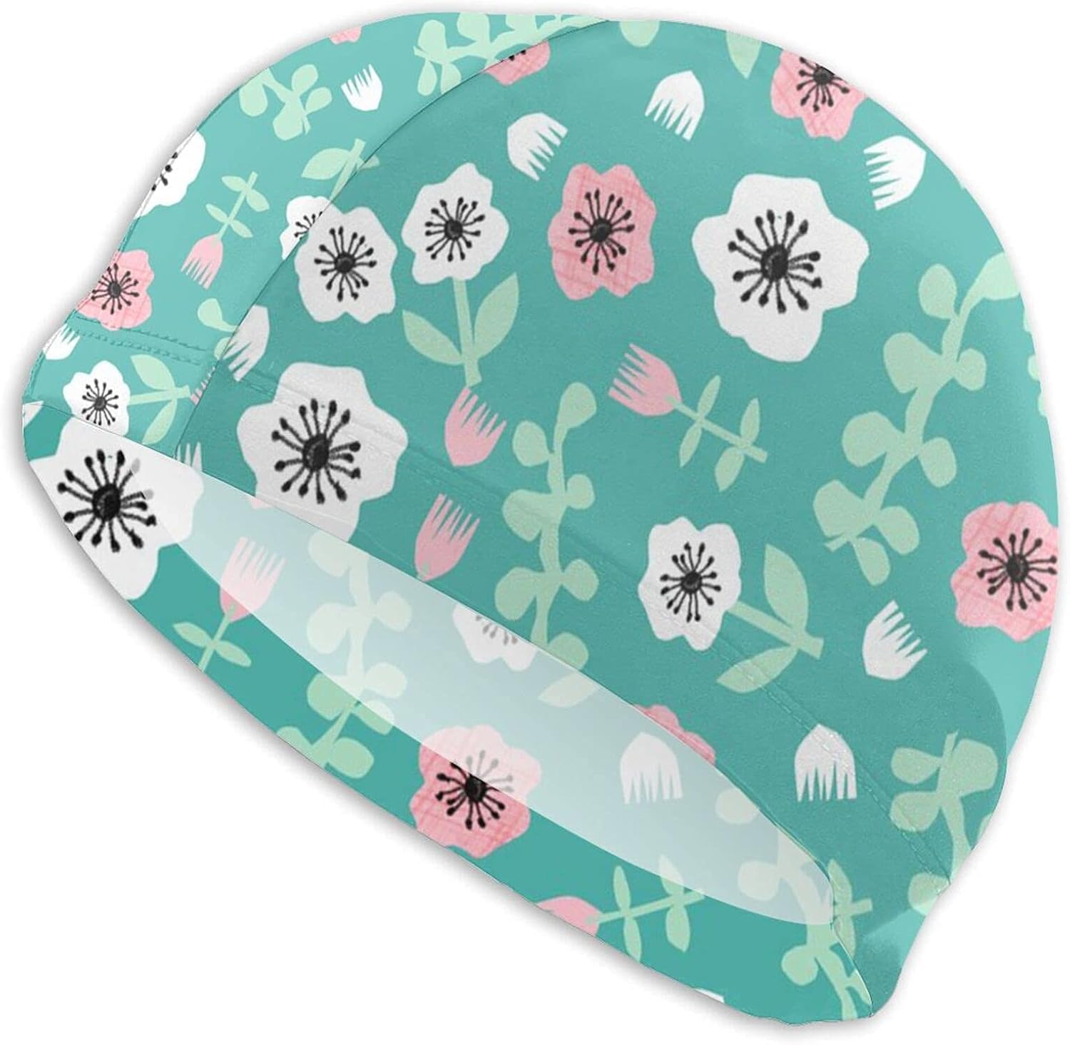 IUBBKI Swim Caps for Long Hair Tropical Floral Florals Spring Summer