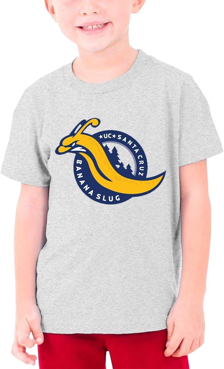 Kids T Shirts Santa Cruz Banana Slugs Short Sleeve Shirt O-Neck Top Tees