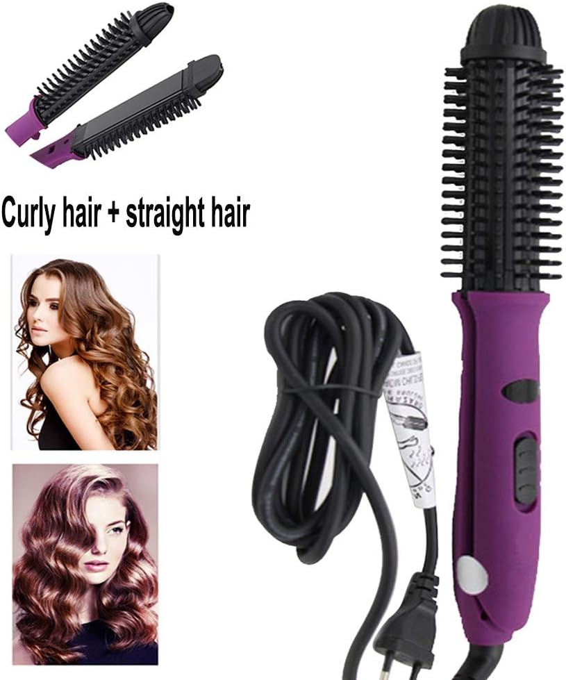 Electric Ion Curling Brush, 29W Ceramic Tourmaline Ionic Multi-Functional Hot Air Iron Curls Wands Anti-Scald Bristles Volumizing Hair Styling Tongs for Long Hair