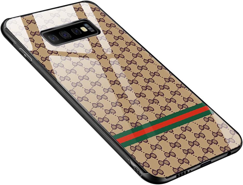 Luhuanx Case Compatible with Samsung Galaxy S10 Plus, S10+ Glass Case,Tempered Glass Back Cover + TPU Frame Hybrid Shell Slim Case for S10+, Samsung S10 Plus Case(2019),Anti-Scratch Anti-Drop
