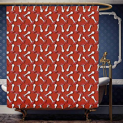 Bathroom Decor Sets With Shower Curtains And S Red Mushroom Autumn