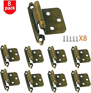 Bisagras de ropero de 1/2 pulgadas, con cierre automático, decorativo