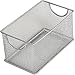 Ybm Home Mesh Storage Box, Silver Mesh Great for School Home or Office Supplies, Books , Computer Discs and More 2302 (1, Zip Box- 8 X 4.5 X 4.8 Inches)