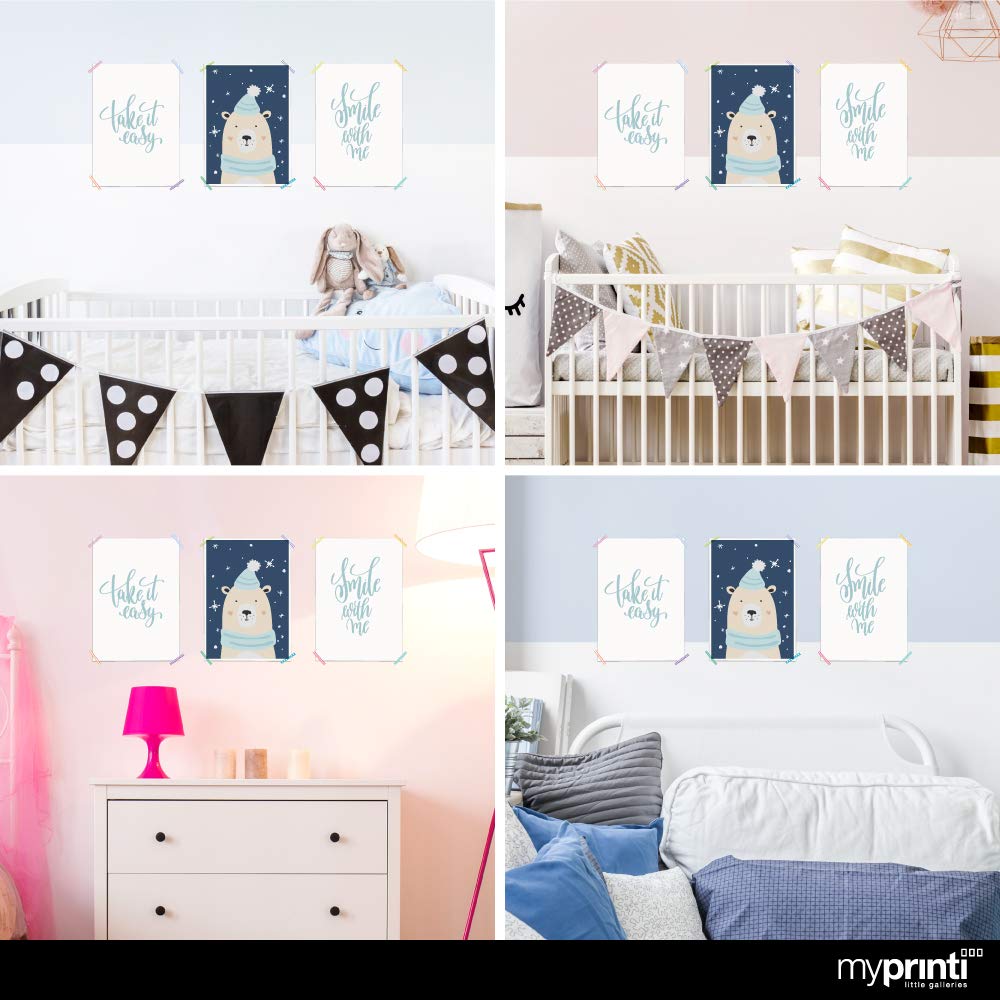 Ameublement Et Decoration Decoration De La Maison Din A3 Garcon Fille Bebe Ciel Nocturne Decoration Murale Myprinti Set De 3 Affiches De Chambre Denfant Poster Chambre De Bebe Images Ours Polaire Take