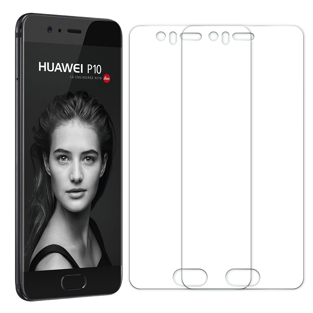 Panzerglas Schutzfolie für Huawei P10 - [2 Stück]Senisttech Huawei P10 Panzerglasfolie - 9H Härte Displayschutzfolie, Ultra Kristallklar 99% Transparenz-Schutz vor Kratzen, Öl, Bläschen