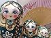 Leegoal New 7pcs Wooden Russian Nesting Dolls Braid Girl Dolls Traditional Matryoshka Wishing Dolls Gift Green