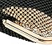Afibi Women Handbags Rhinestone Evening Bags Crystal Party Clutches Bag (Black)