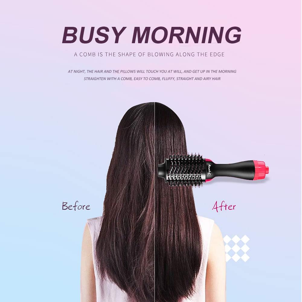 Hair Dryer Brush, One Styling Step Hair Dryer and Volumizer 3 in 1 Hot Air Brush for Women, Fast Drying, Straightening, Curling: Health & Personal Care
