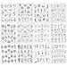 Macute Nail Stickers for Women Self-adhesive Nail Decals 40 Sheets DIY Black Flower Necklace Butterfly Animal Nail Art Stickers for Toenails and Fingernails Decor Water Transfer Paper Decorations