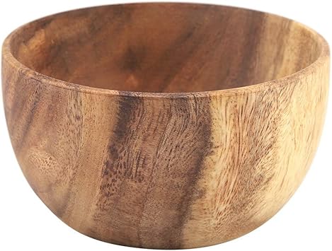 Dewin Schaal Hout Fruitschaal Hout Fruit Schaal Hout Massief Acacia Houten Schaal Voor Salade Soep Rijst Handgemaakte Houten Schaal Keukengerei 13 7 Cm Amazon Nl