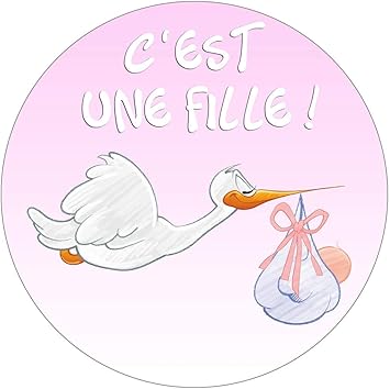 Naissance Baby Shower Deco Gateau Disque Azyme Comestible Fille Garcon cm Maison Et Jardin Maison Bharatmotordrivingschool In