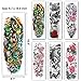 Fake Lion Sleeve Tattoos Stickers, Full Arm Animal Temporary Tattoos Sleeves for Adult Kids Women Makeup, 12-Sheet