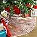 Christmas Tree Skirt Rose Gold Tree Skirt Sequin Ornaments 36 inches Tree Skirt Decoratives Beautiful Christmas Decorations