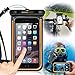 Waterproof Case, Sahara Sailor Waterproof Phone Case Dry Bag Bike Phone Mount Fluorescent Strip for iPhone 7 6 6S Plus Samsung Galaxy S7 S6 S5 Note 5 4 Touchscreen Transparent