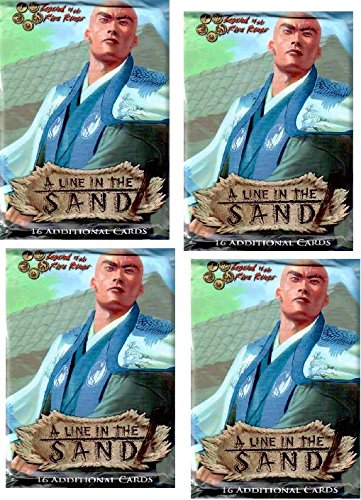 4 (Four) Legend of The Five Rings: L5R A Line in the Sand - Booster Packs (16 Cards/Pack - 4 Pack Lot)