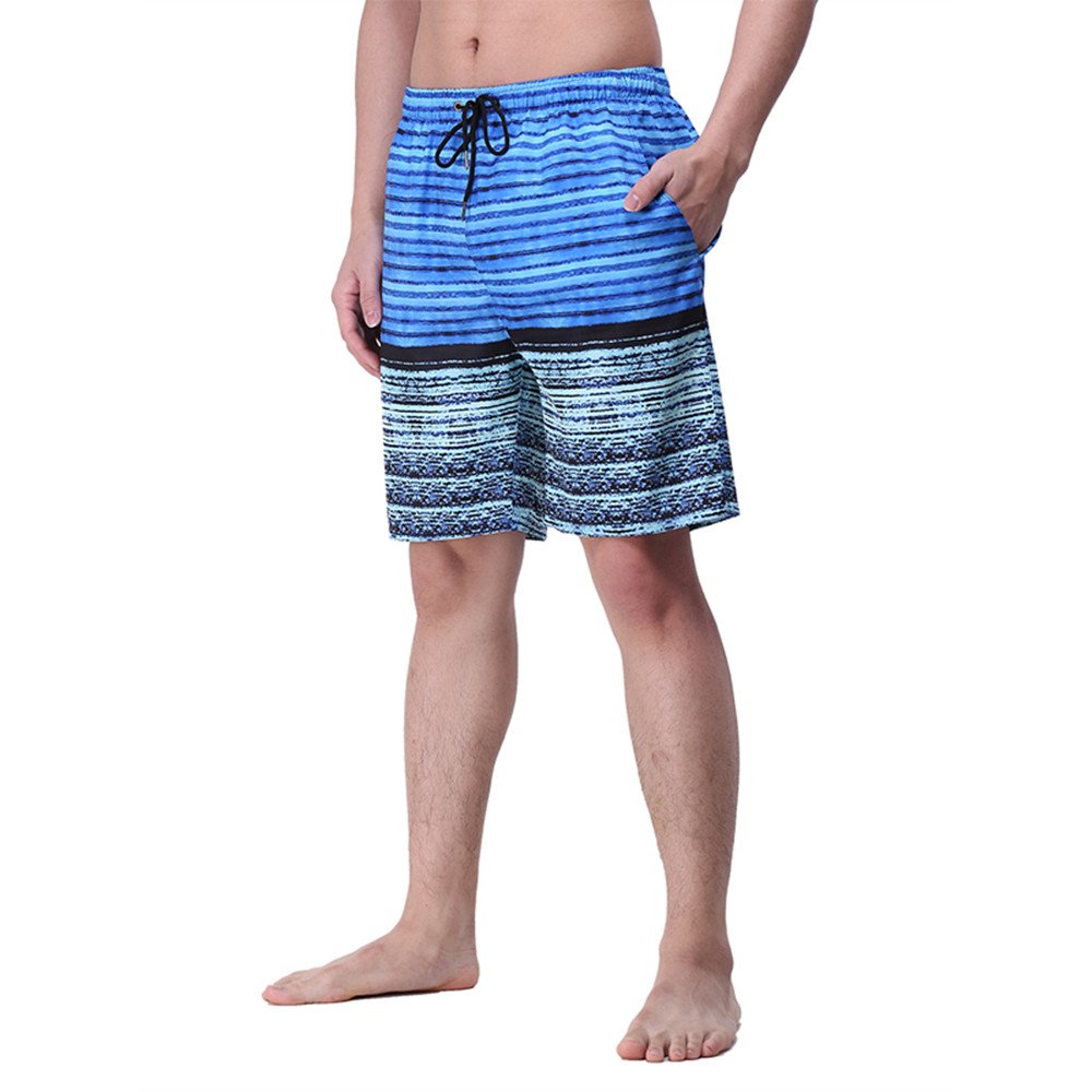 serwei Men\'s Casual Beachwear Board Shorts Swim Trunks